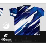 Abstract Lines in Blue Golf Shirt 01