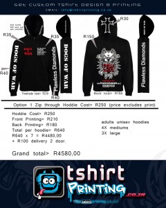 Custom Hoodies, Printing Examples