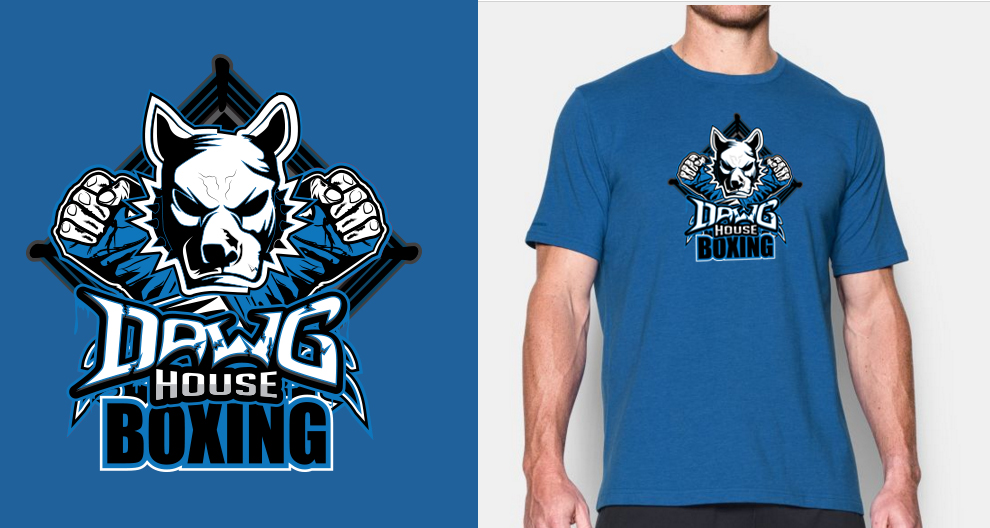 blue-option boxing club shirt