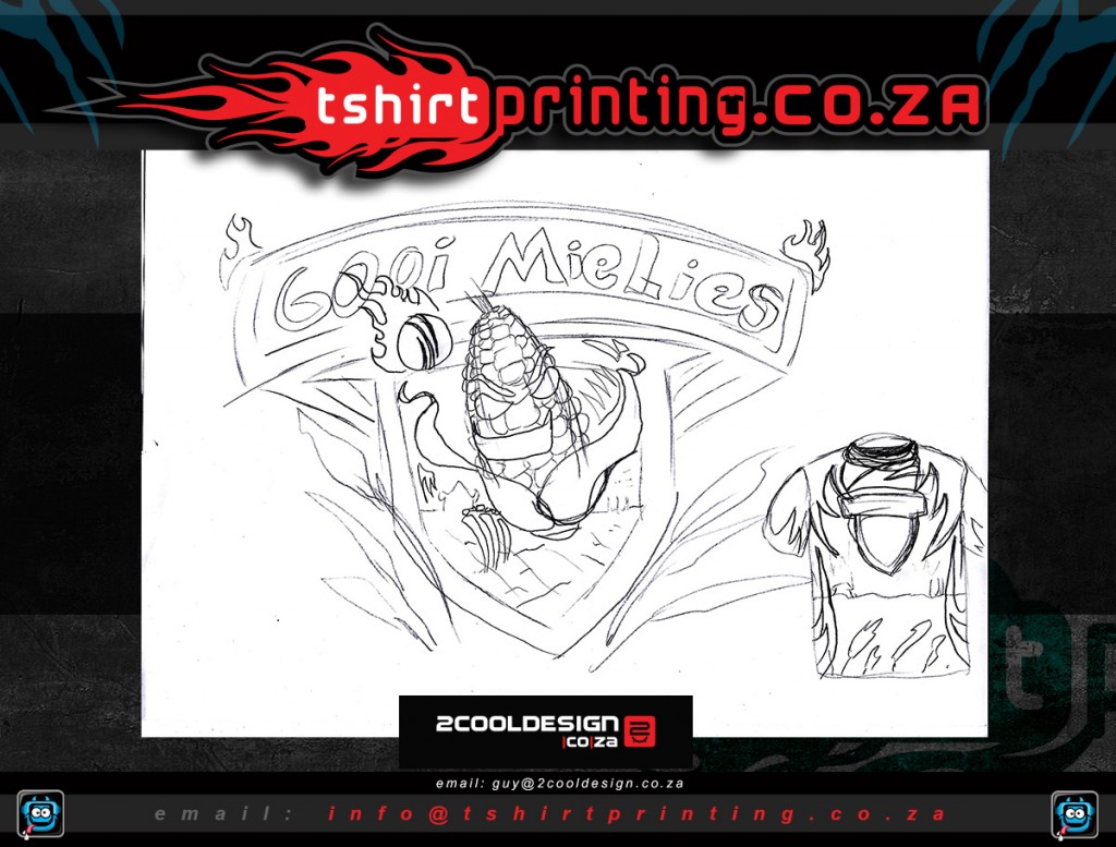 conceptual sketch for cricket shirt logo design