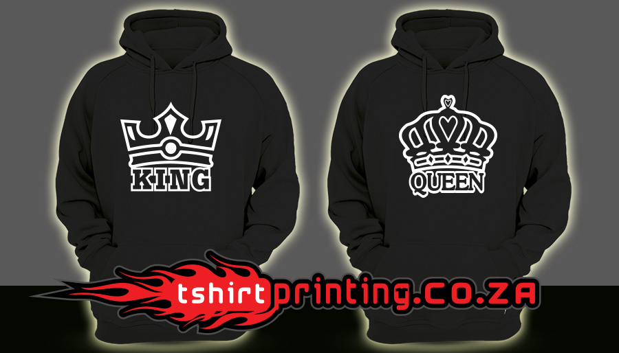 KING-QUEEN-HOODIES Custom Design by tshirtprinting.co.za