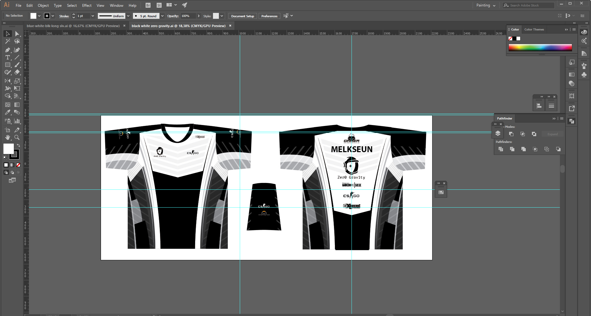 gamer-shirt-black-and-white-template-design 20